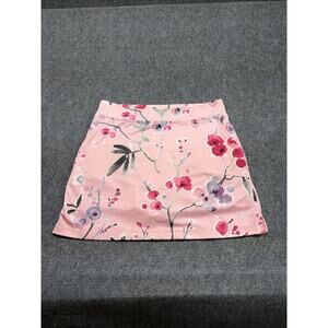 Bermuda Sands Skort Pink Floral Golf With Pockets Size Medium Women’s
